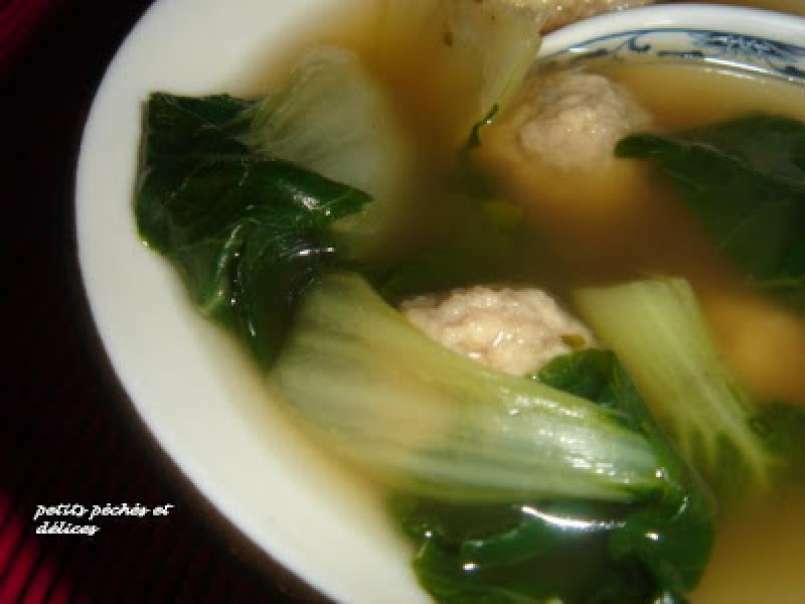 Soupe aux boulettes de porc et mini bok choy - photo 3