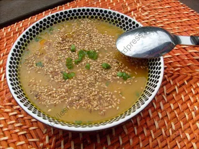 Soupe aux carottes et à la ciboulette / Carrot and chive soup
