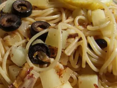 Spaghetti au citron et aux olives