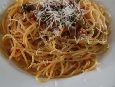 Spaghetti au poivron et aubergine