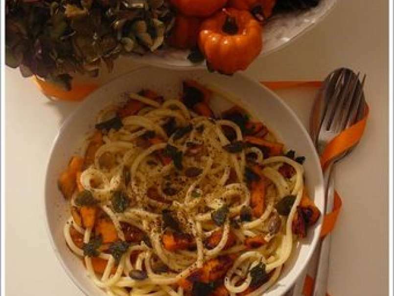 Spaghetti au potimarron & à la sauge croustillante - photo 2