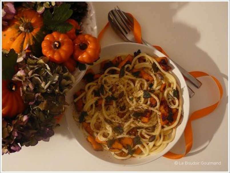 Spaghetti au potimarron & à la sauge croustillante - photo 4