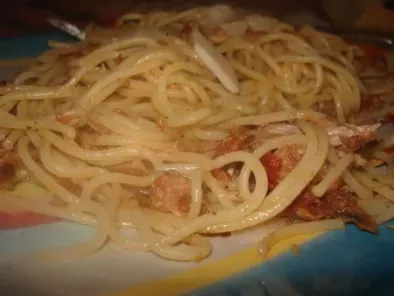 Spaghetti au thon et aux tomates séchées