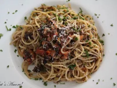 Spaghetti aux champignons et olives - Spaghetti funghi e olive - photo 3