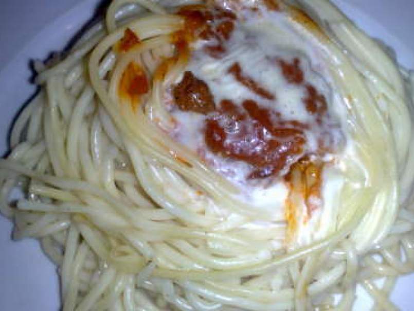 Spaghettis à la Bolognaise et à la crème de fromage - photo 3