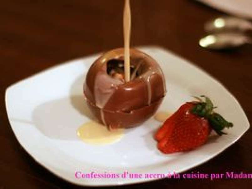Sphère chocolat-caramel, ou le dessert surprise! - photo 4