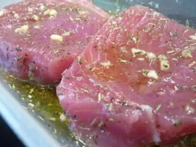 Steak de thon rouge mariné (barbecue)
