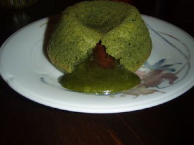 Suite de mon repas vert... le coulant matcha et chocolat (de laure Kié) - photo 2