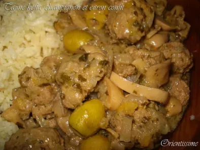 Tajine improvisé: boulettes de viande, champignons et citrons confits - photo 2