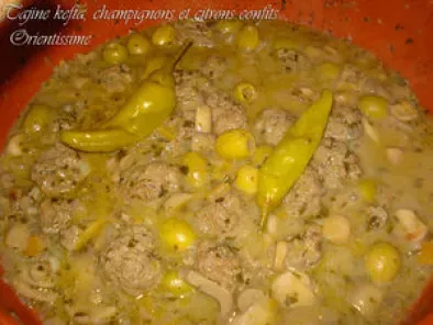 Tajine improvisé: boulettes de viande, champignons et citrons confits - photo 3