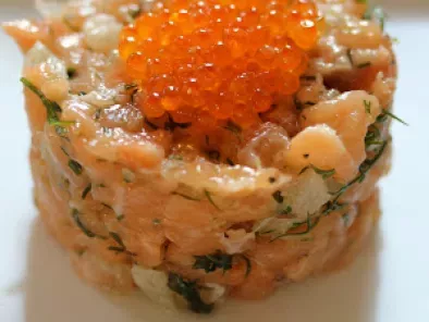 Tartare de saumon au pamplemousse chinois