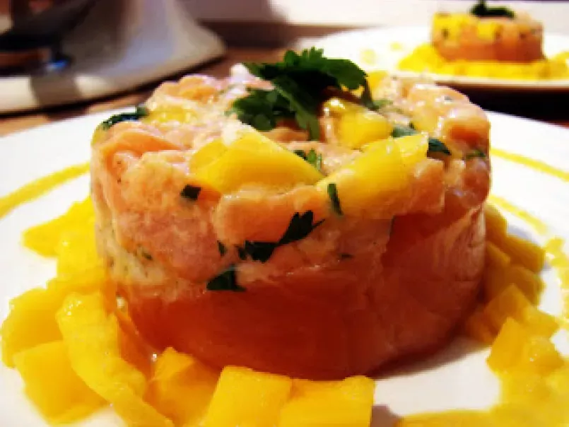 Tartare de saumon mangue et coriandre fraiche - photo 2