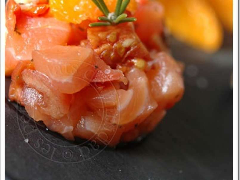 Tartare de saumon, tomates confites et clémentines - photo 3