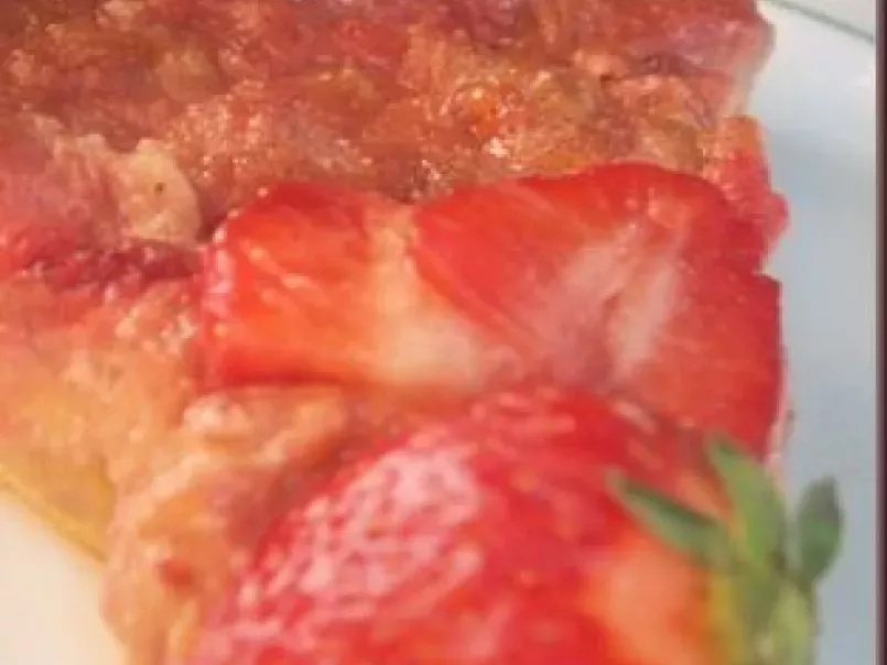 Tarte à la compote de fraises et rhubarbe - photo 4