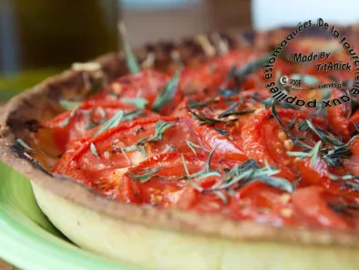 Tarte à la tomate, pâte à la polenta et huile d'olive - photo 2