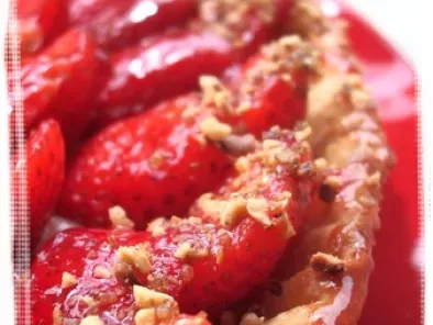 Tarte aux fraises sur sablé breton