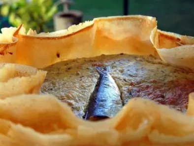 Tarte croustillante sardines & fromage fines herbes