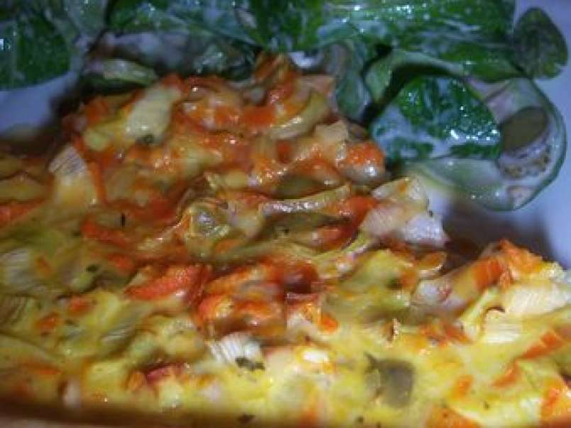 Tarte légumes - trois fromages au surimi - photo 2