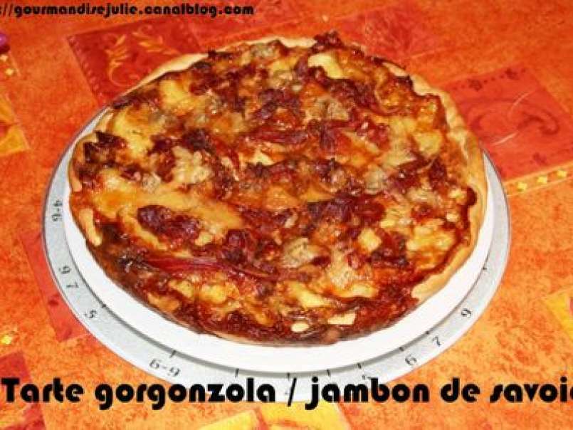 Tarte rustique au gorgonzola et au jambon de savoie