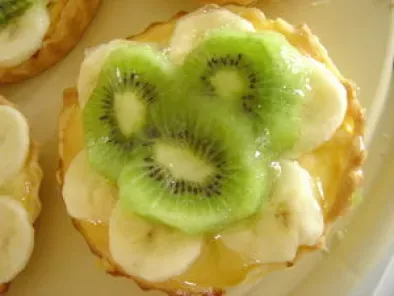 Tartelettes banane, et kiwi a la créme d'amande - photo 3