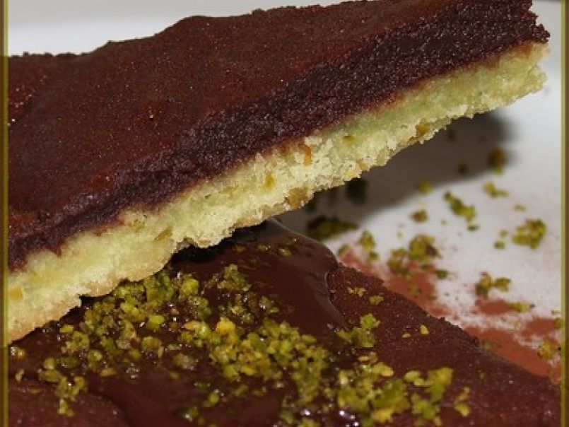 THE Tarte au Chocolat ... avec pâte sablée à la pistache - photo 3