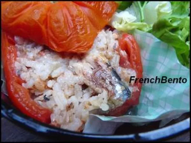 Tomate farcie au riz sardiné