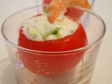 Tomates farcies aux crevettes