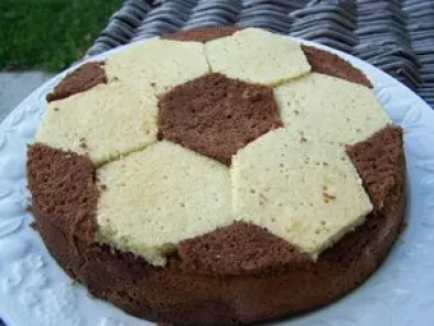 Un marbré pour une version expresse du gâteau ballon de foot