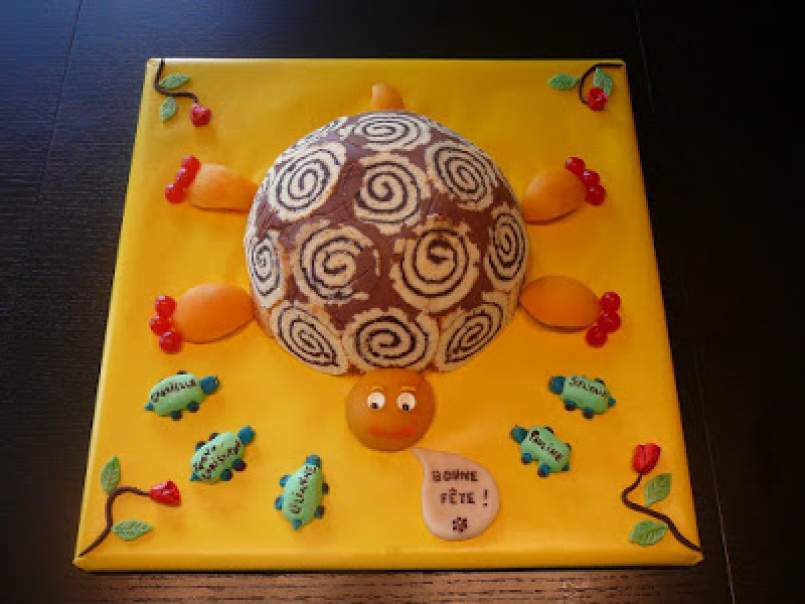 Une petite tortue-gâteau charlotte au chocolat! - photo 3