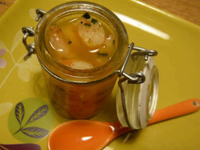 Verrine de Crevettes en Gelée de Mandarine au Curry - photo 2
