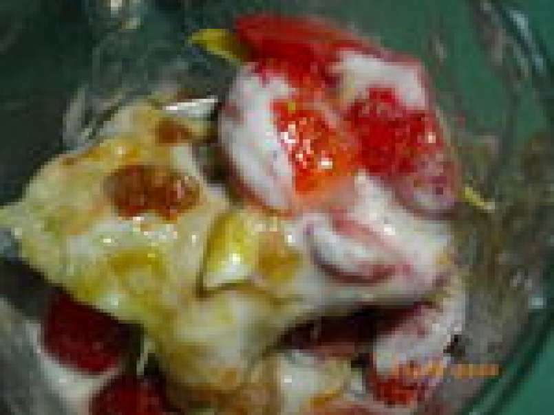 Verrine rhubarbe, fraises et fromage blanc - photo 3