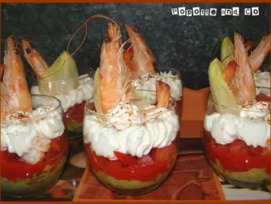 Verrines apéritives : Avocat poivron crevettes et chantilly citonnée - photo 2