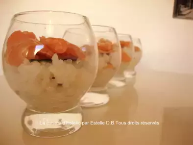Verrines de saumon façon Sushi