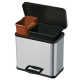 Poubelle � tri s�lectif inox,