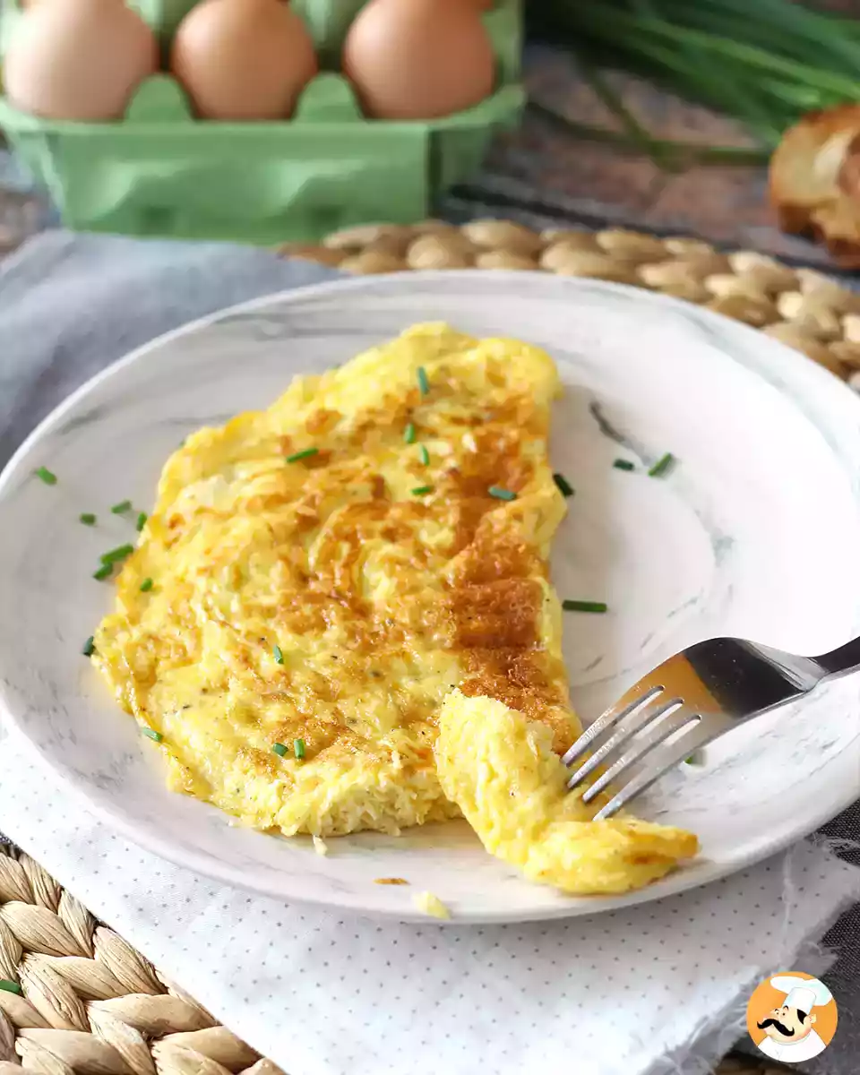 4. Omelette fondante au fromage