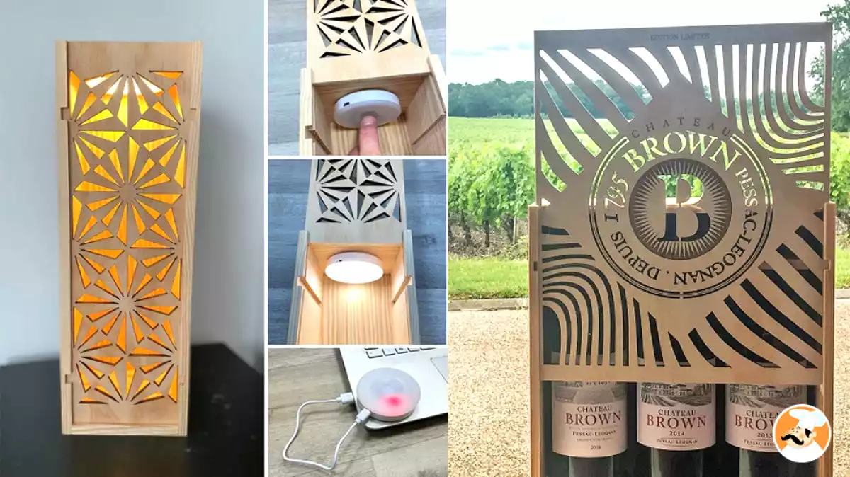 Le coffret-lampe signé L'Écrin du Vin