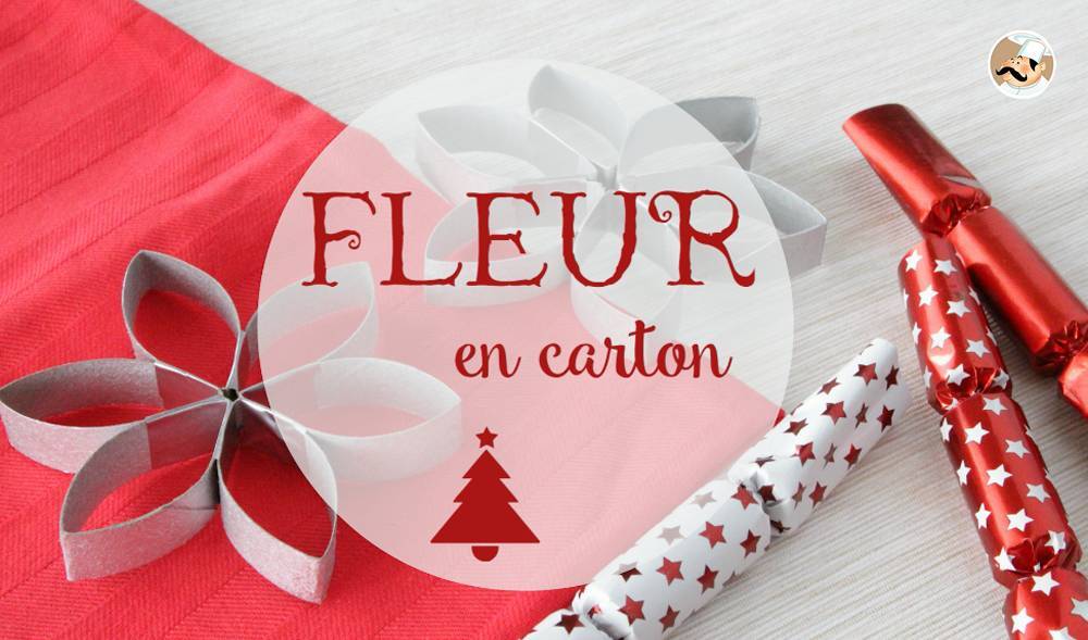 Fleur en carton pour décorer votre table de fêtes