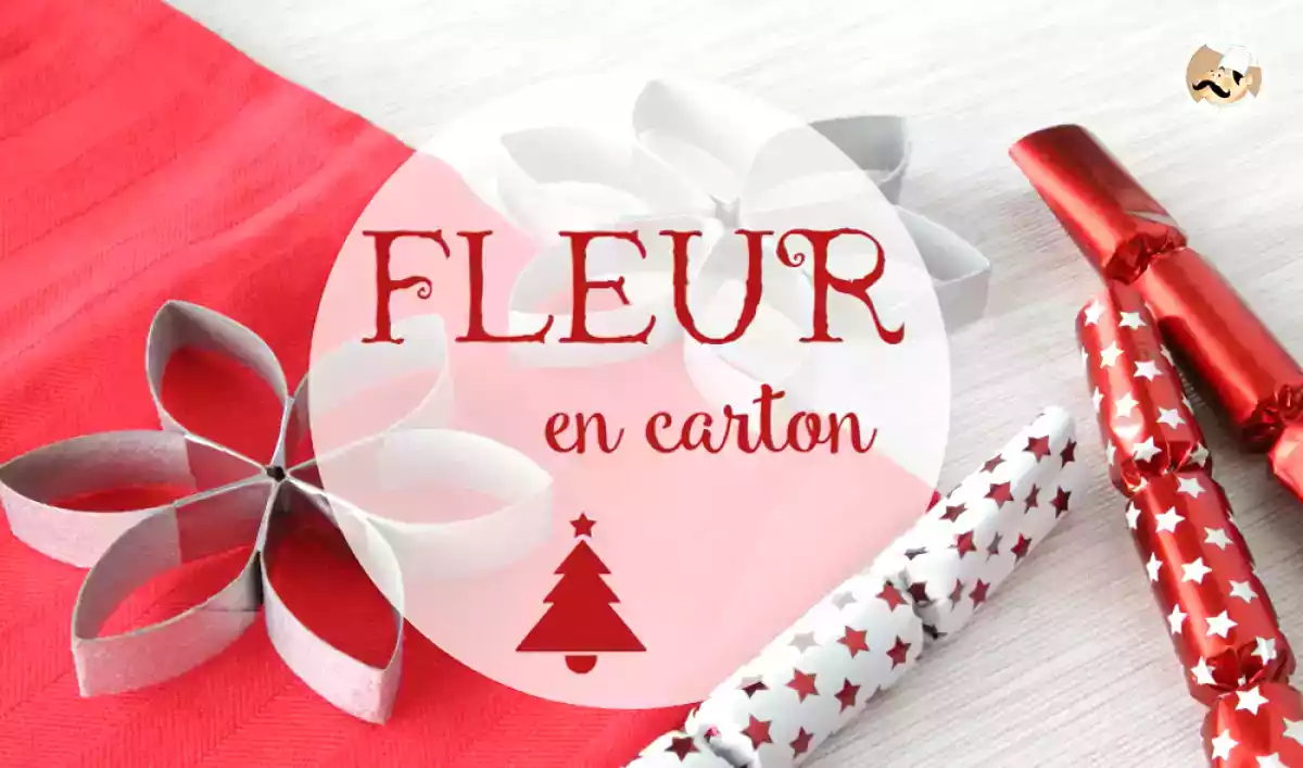 Fleur en carton pour décorer votre table de fêtes
