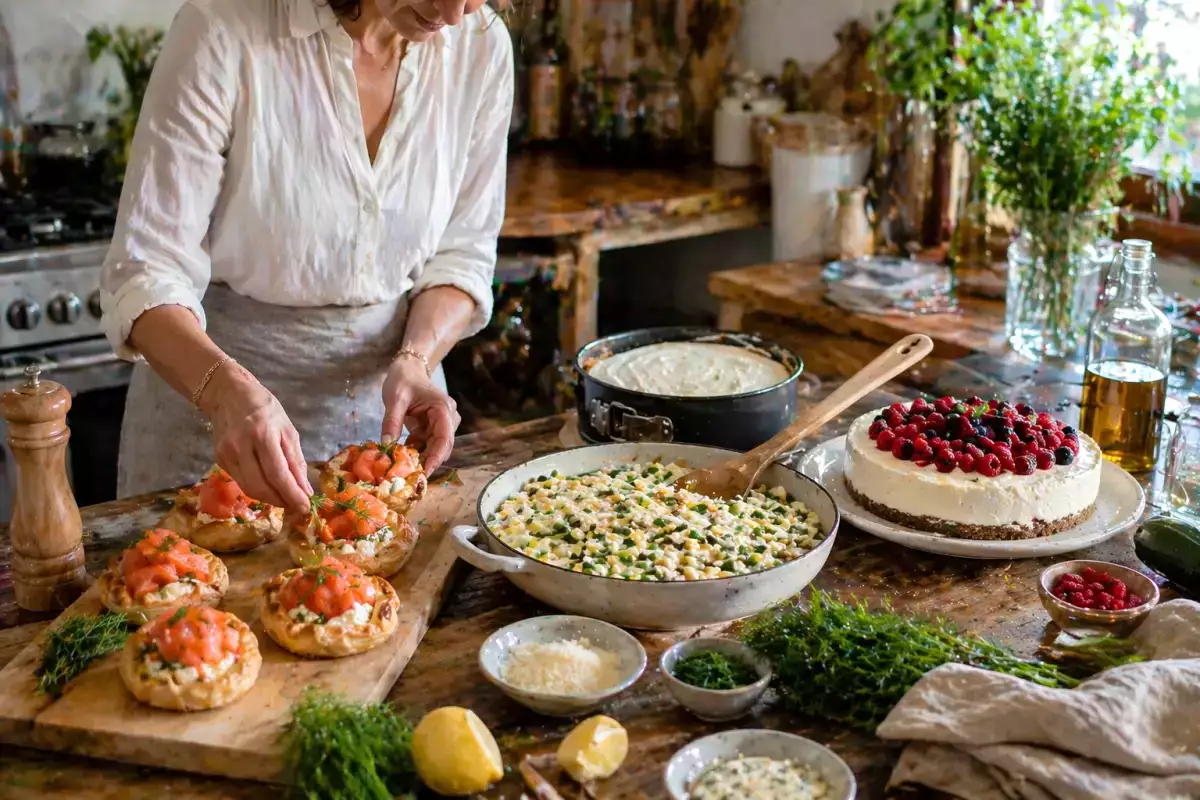 Menu du jour du 27 avril : Paniers feuilletés, risotto réconfortant et cheesecake léger