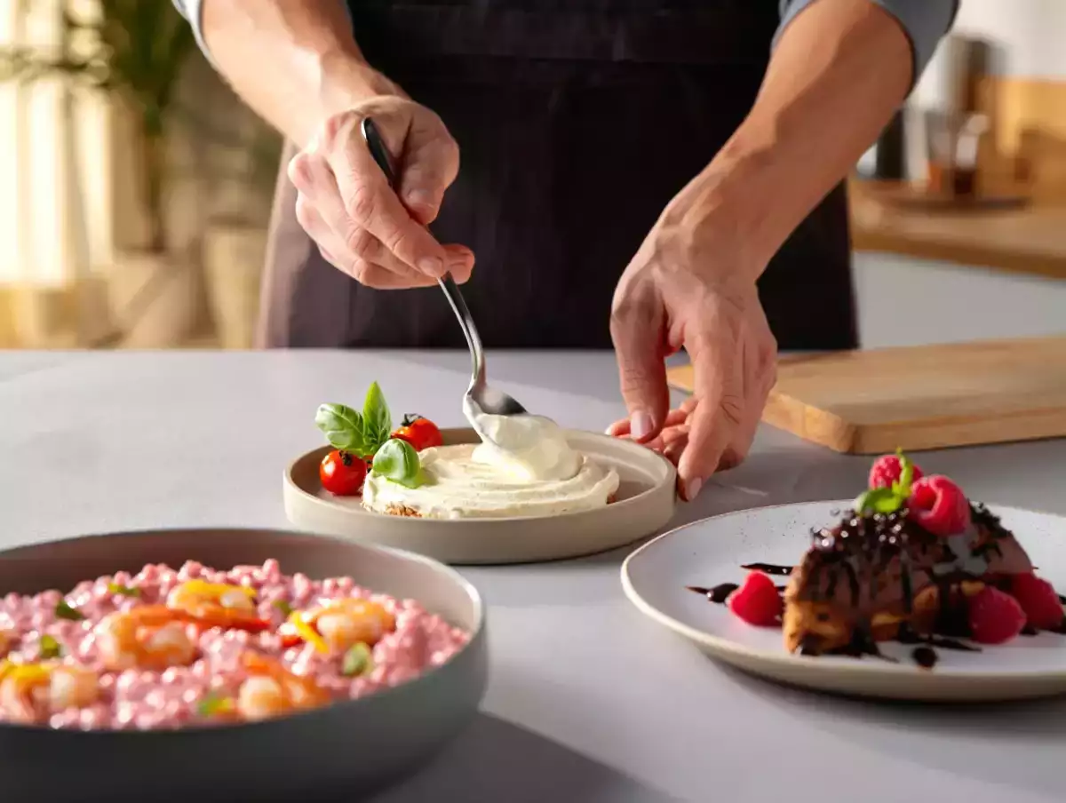 Menu du jour, 11 mai : un cheesecake salé, un risotto aux crevettes et des franuis gourmands