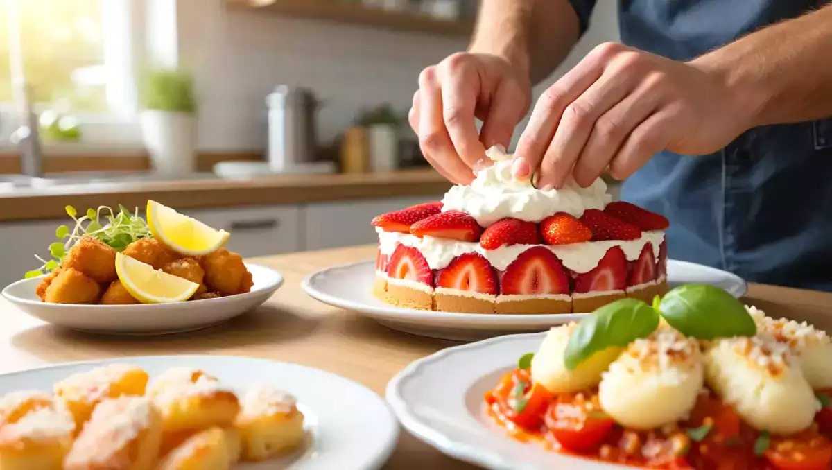 Menu du jour, 24 mai : des croquettes de poisson, des gnocchis et un layer cake aux fraises