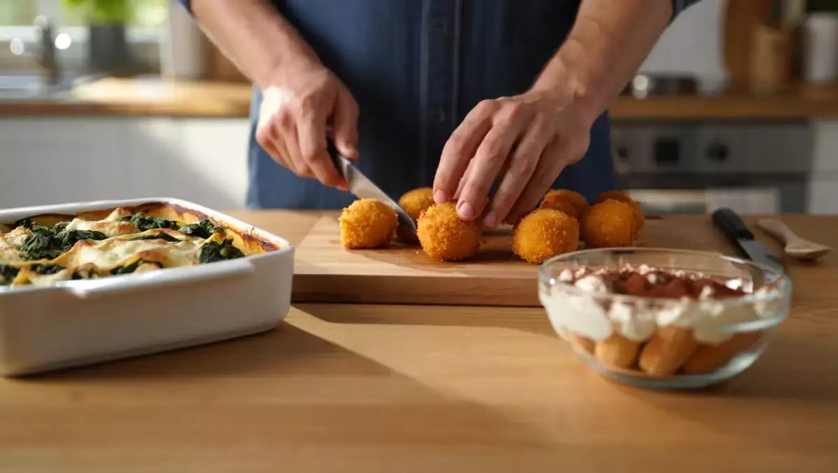 Menu du jour, 7 juin : croquettes mozzarella, lasagnes aux épinards et charlotte tiramisu