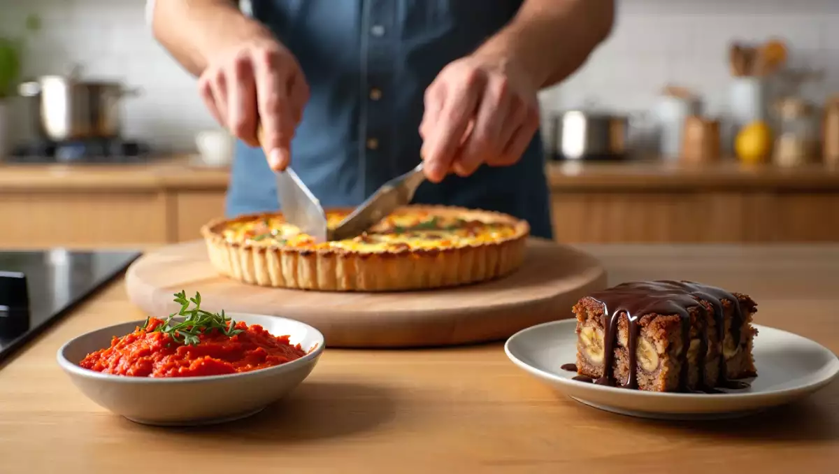 Menu du jour, 30 juillet : une tartinade colorée, une quiche savoureuse et un cake gourmand