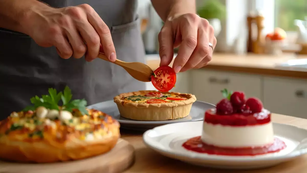 Menu du jour, 26 juillet : préfou à l'ail, une quiche tomate feta et une panna cotta à la vanille