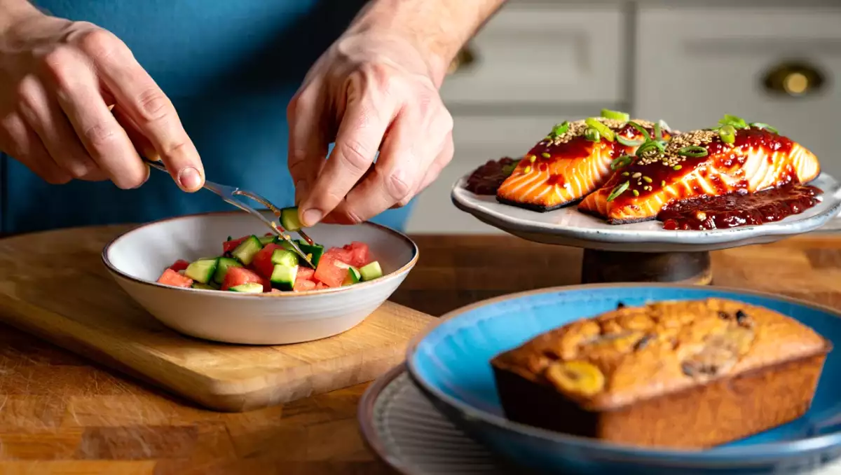 Menu du jour, 21 juillet : salade rafraîchissante, un saumon épicé à la coréenne et un délicieux banana bread