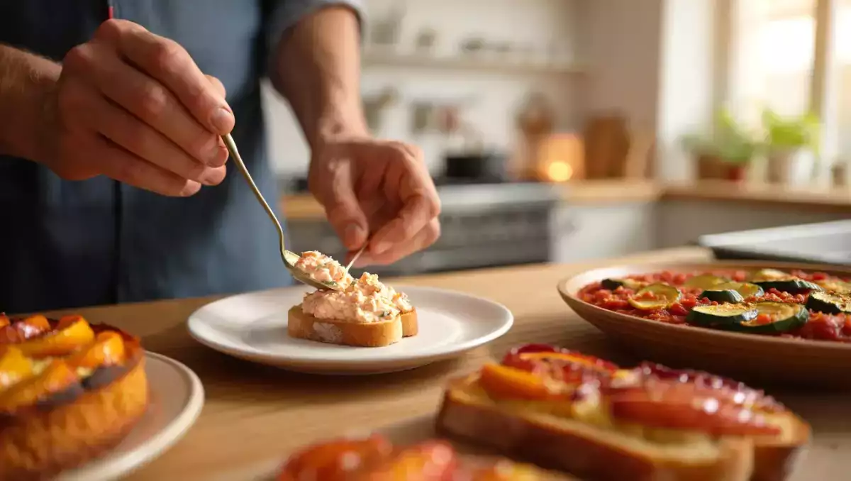 Menu du jour, 17 juillet : rillettes, courgettes et gâteau aux pêches