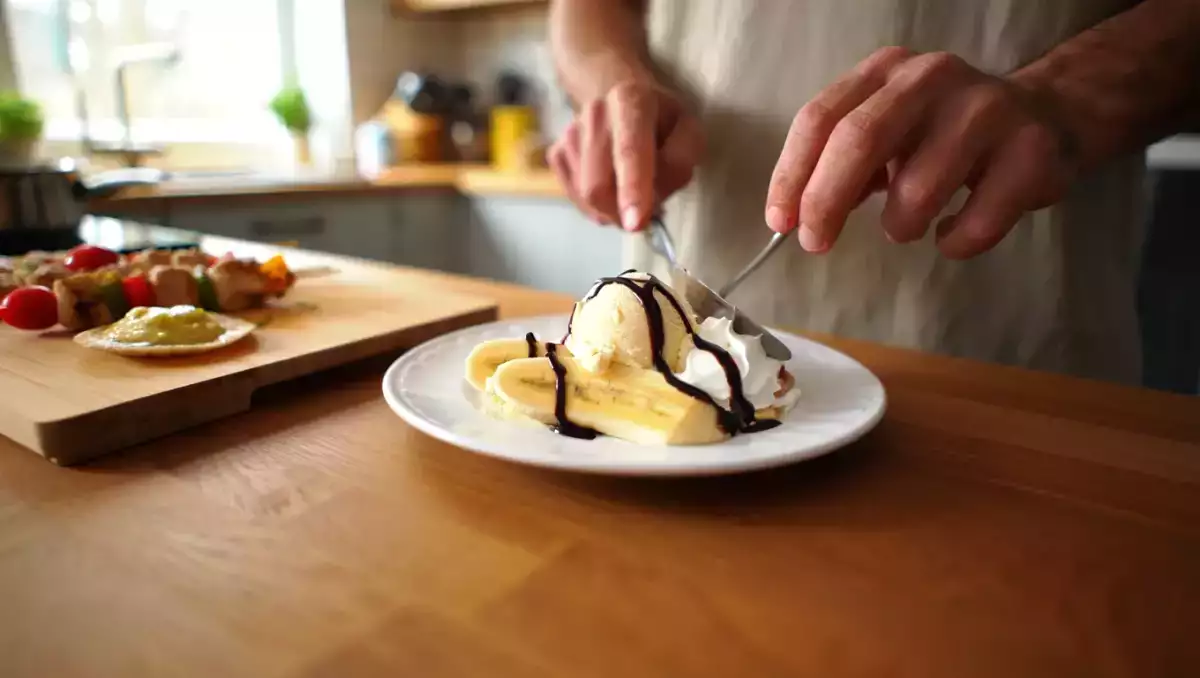 Menu sans gluten, 25 juillet : ravioles de betterave, brochettes de poulet mariné et banana split revisité