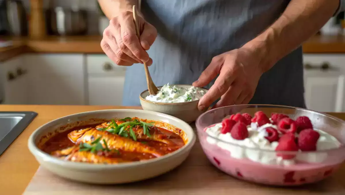 Menu sans gluten, 12 juillet : un tzatziki frais, un ragoût de sardines ensoleillé et une glace aux framboises