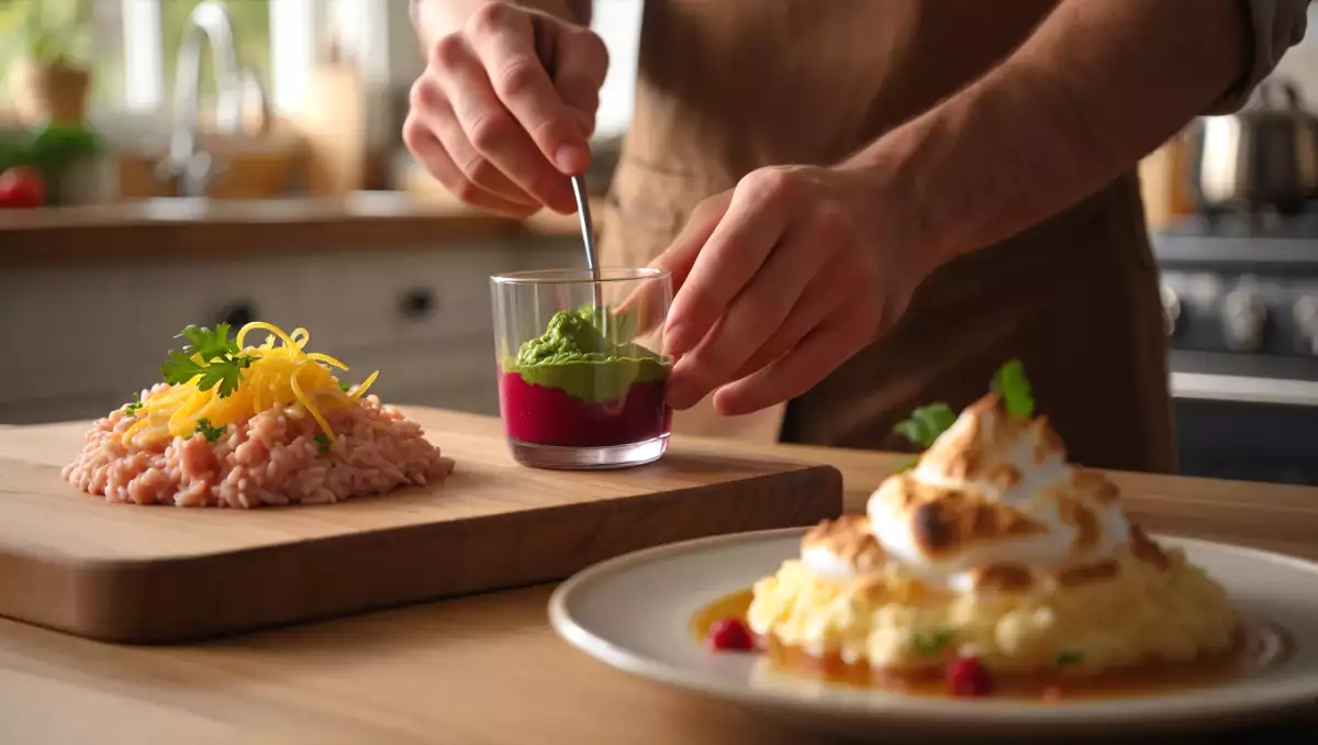 Menu sans gluten, 13 juillet : un festin coloré avec des verrines, un risotto citronné et des îles flottantes