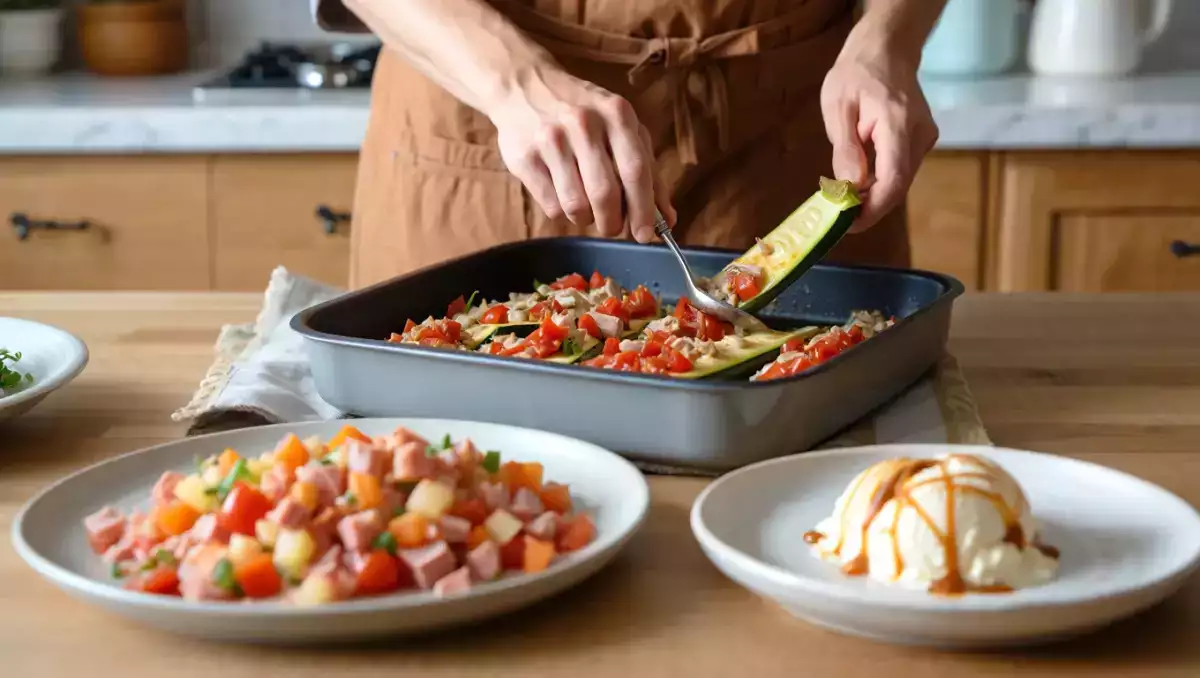 Menu sans gluten, 2 juillet : tartare frais, courgettes farcies et glace onctueuse
